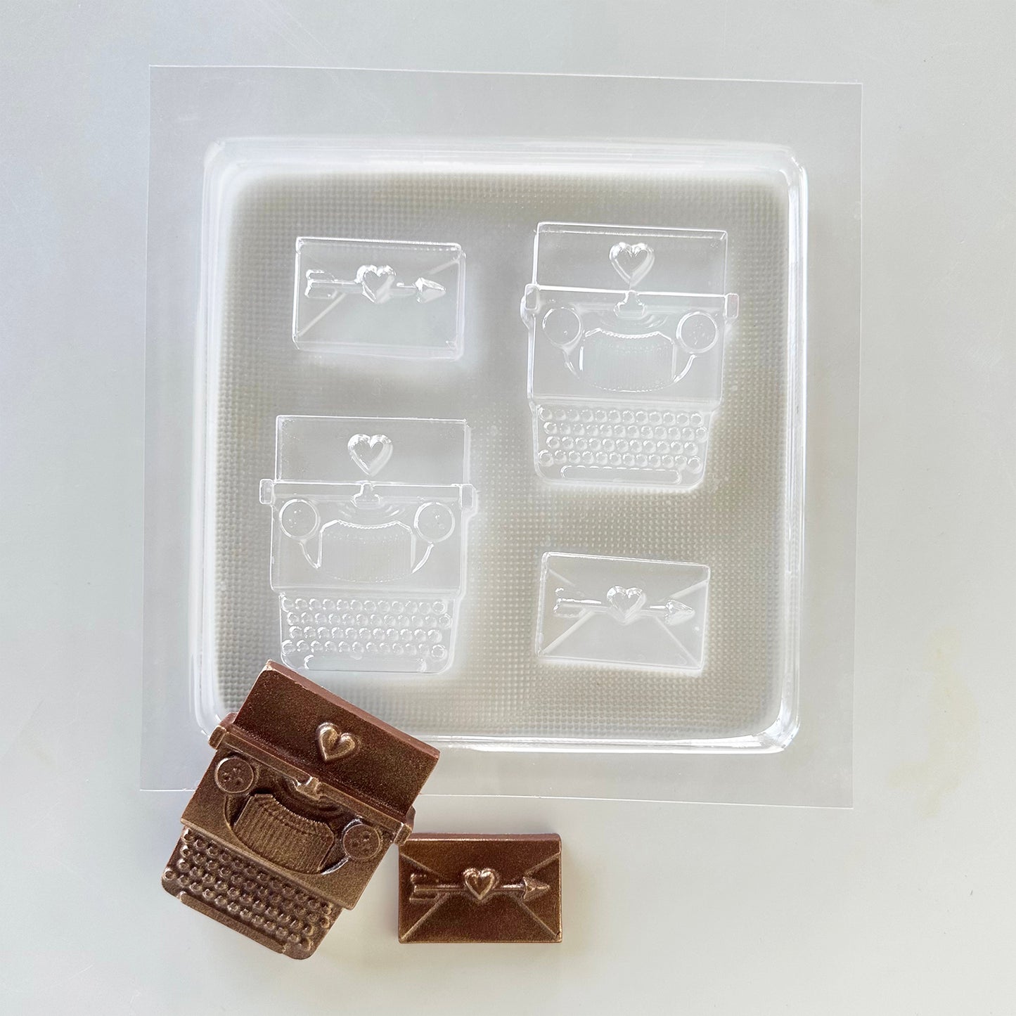 TYPEWRITER & LOVE NOTES CHOCOLATE MOLDS