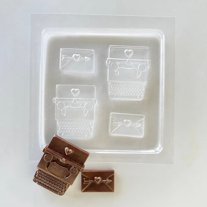 TYPEWRITER & LOVE NOTES CHOCOLATE MOLDS